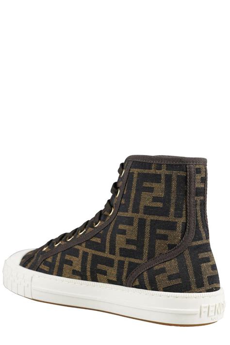 fendi logo sneakers|Fendi logo high top sneakers.